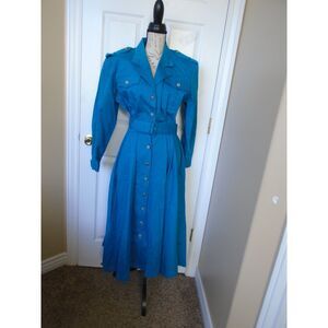 vintage 1980s Choon dress with belt and full skirt NEW size 12
